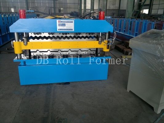 5.5KW het gegalvaniseerde Broodje dat van de Staalplaat Dubbele Laag Machine voor IBR vormt en Golf