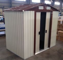 10x12' prefabdie de Tuinopslag van het Topmetaal met Schuifdeur wordt afgeworpen