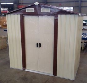 10x12' prefabdie de Tuinopslag van het Topmetaal met Schuifdeur wordt afgeworpen
